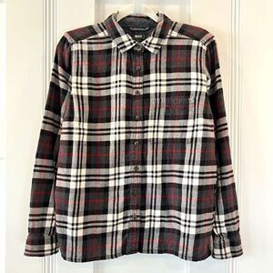 Roots Canada Flannel Shirt Women’s Work Wear Business Casual Plaid Button Down S
